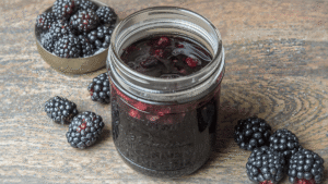 Let the syrup cool completely before transferring it to a glass bottle or jar. Store in the refrigerator for up to two weeks. For longer storage, freeze in small portions or use sterilized bottles for canning.