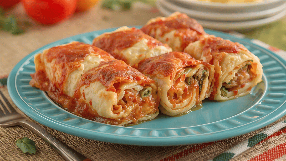Turkey Lasagna Roll-Ups 🧀