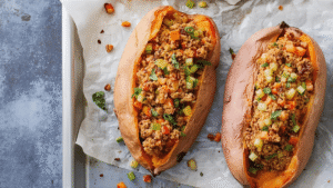 Baked Stuffed Sweet Potatoes