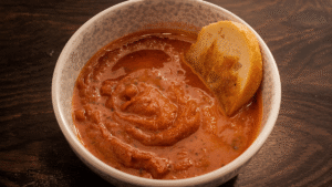 Creamy Tomato Soup with Toasted Bread