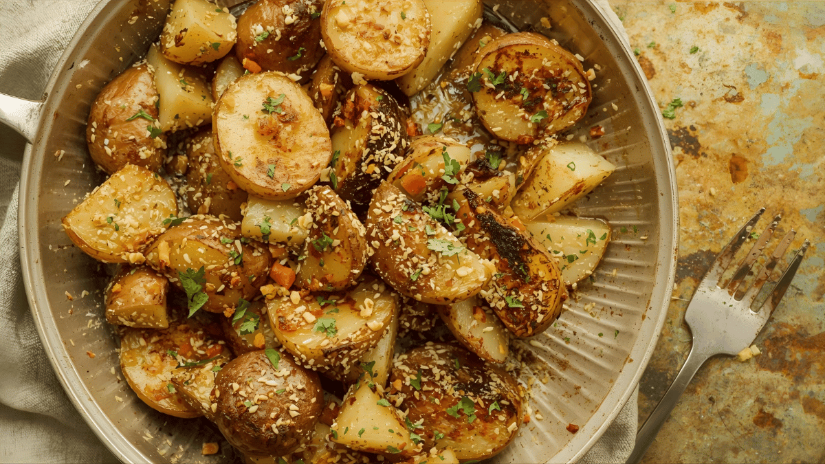 Golden Garlic-Butter Pan Potatoes for Two