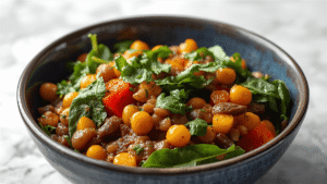 Grounding Lentil & Spinach Comfort Bowl