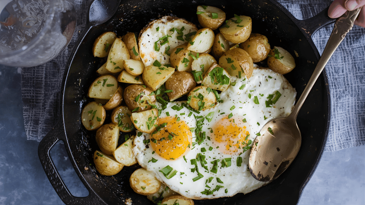 One-Pan Potato & Egg Skillet for Two