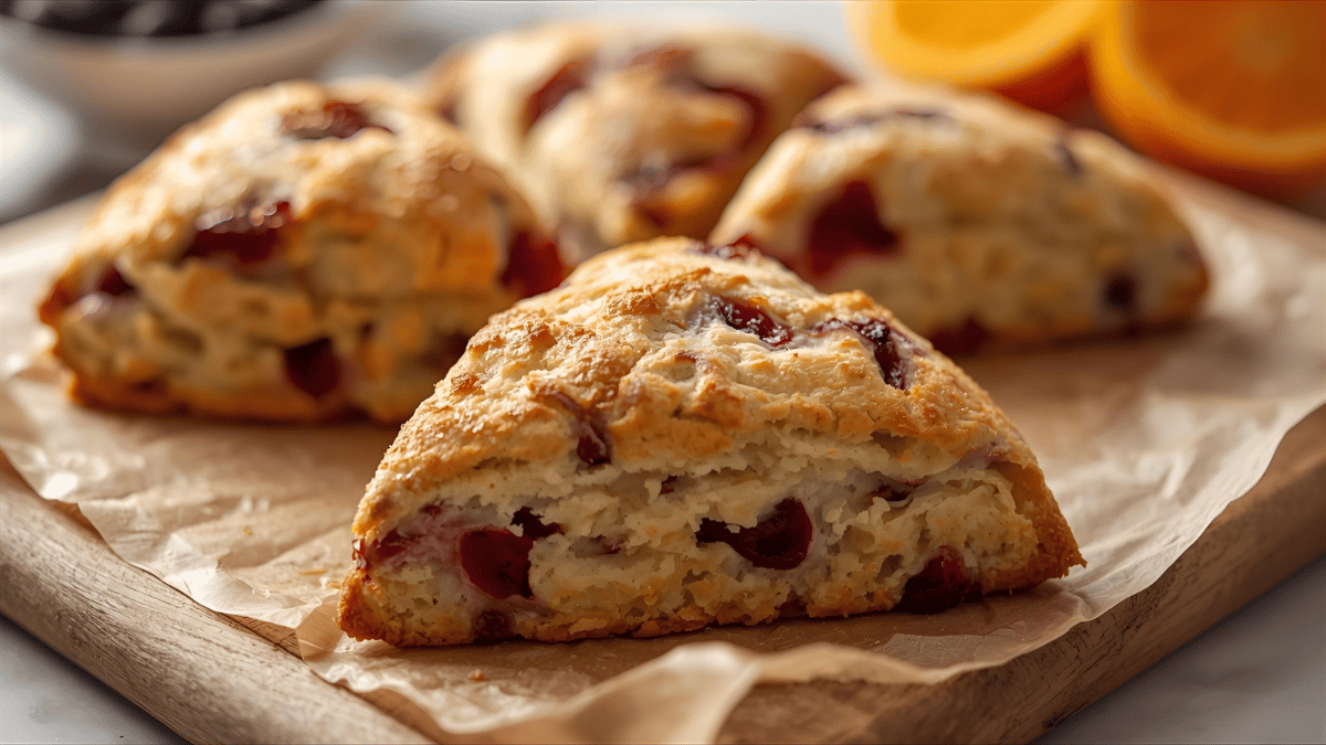 Cranberry Orange Sourdough Scones