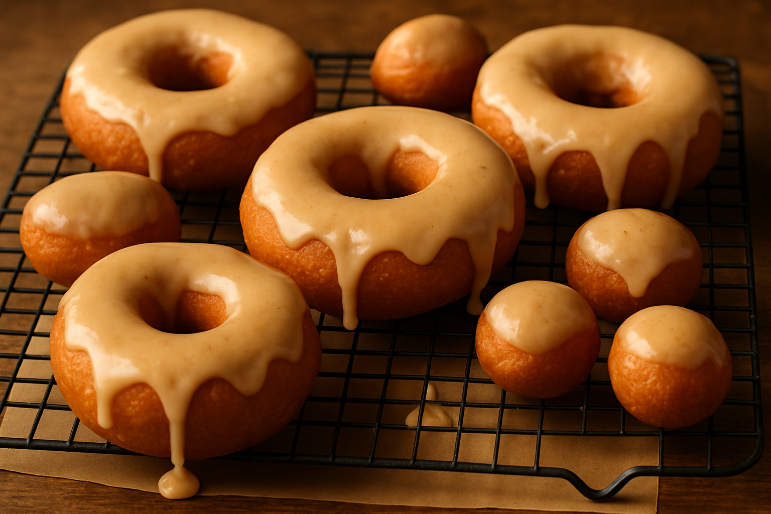 Soft Brown Butter Sweet Potato Donuts with Maple Glaze