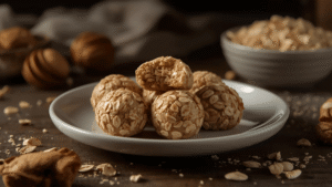 Soft oat bites with warm nighttime tones.