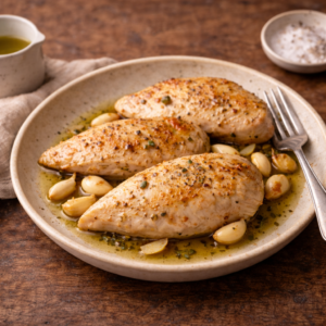 Olive Oil Garlic Chicken Breast This is the recipe I make when I don’t want surprises. Chicken breast, olive oil, garlic, and salt. I cook it slowly, let the garlic soften, and stop before the chicken dries out. The smell alone tells me dinner is going to be okay.