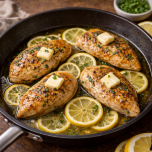 Lemon Butter Chicken Breast Butter keeps the chicken soft. Lemon keeps it from feeling dull. I make this when I want something clean and balanced — not rich, not sharp, just right.