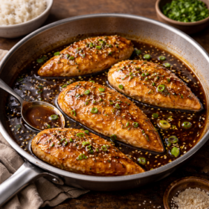 Honey Soy Chicken Breast When I want something comforting but not heavy, this is the one. Honey and soy sauce melt into a gentle glaze as the chicken cooks. I don’t rush it. I let the sauce thicken naturally and coat every piece.