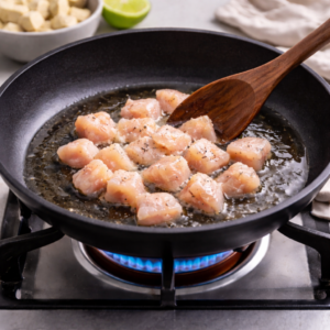 Begin with gentle heat. High heat creates urgency. Medium heat allows control.