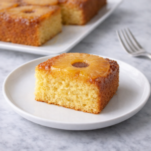 I don’t serve this cake with anything.

No cream. No ice cream. No dusting of sugar.

It doesn’t need help.

Sometimes adding more feels like insecurity. This cake doesn’t have that.

A small slice is enough. A quiet bite. A pause.

It doesn’t make you want another slice immediately — and I think that’s a good thing.