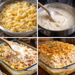 I didn’t follow a strict plan.

I cooked the pasta until it felt right, not firm, not mushy. Just relaxed. I’ve learned that softer pasta works better in baked dishes anyway — it absorbs everything instead of resisting it.

The creamy part came together easily. I didn’t try to perfect it. I kept it smooth and loose, knowing the oven would do the rest.

Layering wasn’t careful or precise. It didn’t need to be. I wasn’t cooking for a photo. I was cooking for myself.

And that changes everything.