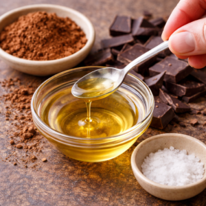 This dessert is not meant to be very sweet. The goal is balance, not intensity. Sweetener should soften the chocolate, not dominate it.

Add sweetness gradually, tasting as you go. Stop as soon as the bitterness feels rounded and pleasant. A small pinch of salt is essential—it brings the chocolate into focus and prevents the mousse from tasting flat.